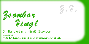 zsombor hingl business card